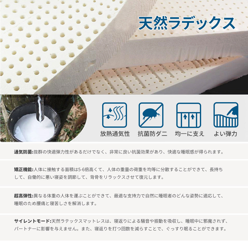 Inofia マットレス 高反発 極厚25cm ポケットコイル 天然ラテックス 体圧分散 通気性