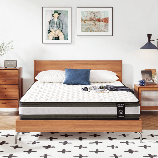 Inofia マットレス 高反発 極厚24cm ポケットコイル 体圧分散 快適睡眠 極上の寝心地